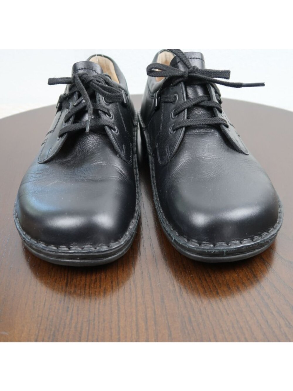 Finn Comfort 40 US 9 Black Leather Lace-Up Orthopedic Comfort Shoes Sneakers - Picture 7 of 9